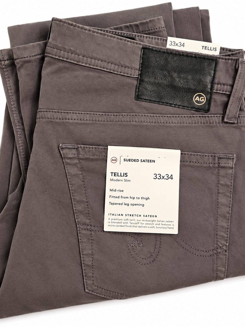 Ag Adriano Goldschmied Tellis Modern Slim Jeans - Gray Taupe